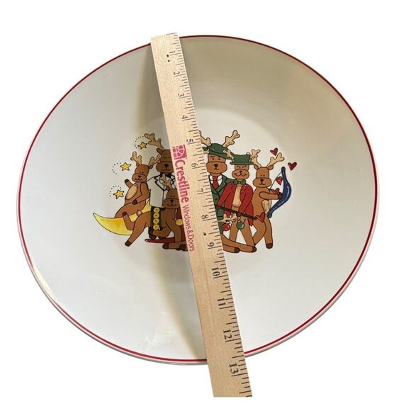 Santa’s Reindeer Plate LTD Commodities Festive Christmas Holiday Dinner Party - Picture 4 of 6